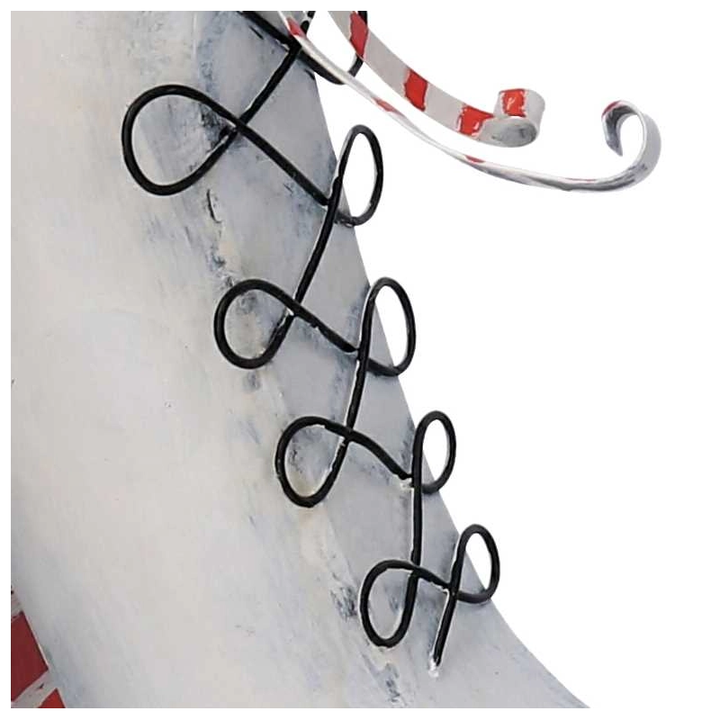 Pattini metallo giallo e bianco cm 27,3x10,8h33