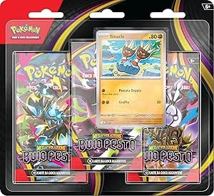 Pokemon Confezione da tre buste dell`espansione Megaevoluzione Buio Pesto del GCC Pokemon,ThePokemon Company, Eta6+