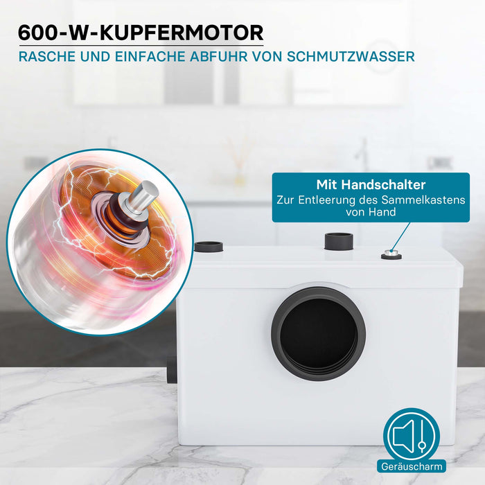 Stazione di sollevamento per acque reflue 3/1 Piccola stazione di sollevamento 600W