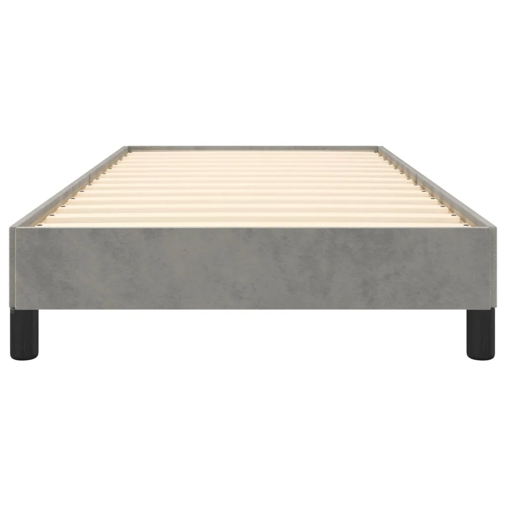Giroletto senza Materasso-Struttura Letto Grigio Chiaro 100x200 cm Velluto 955946