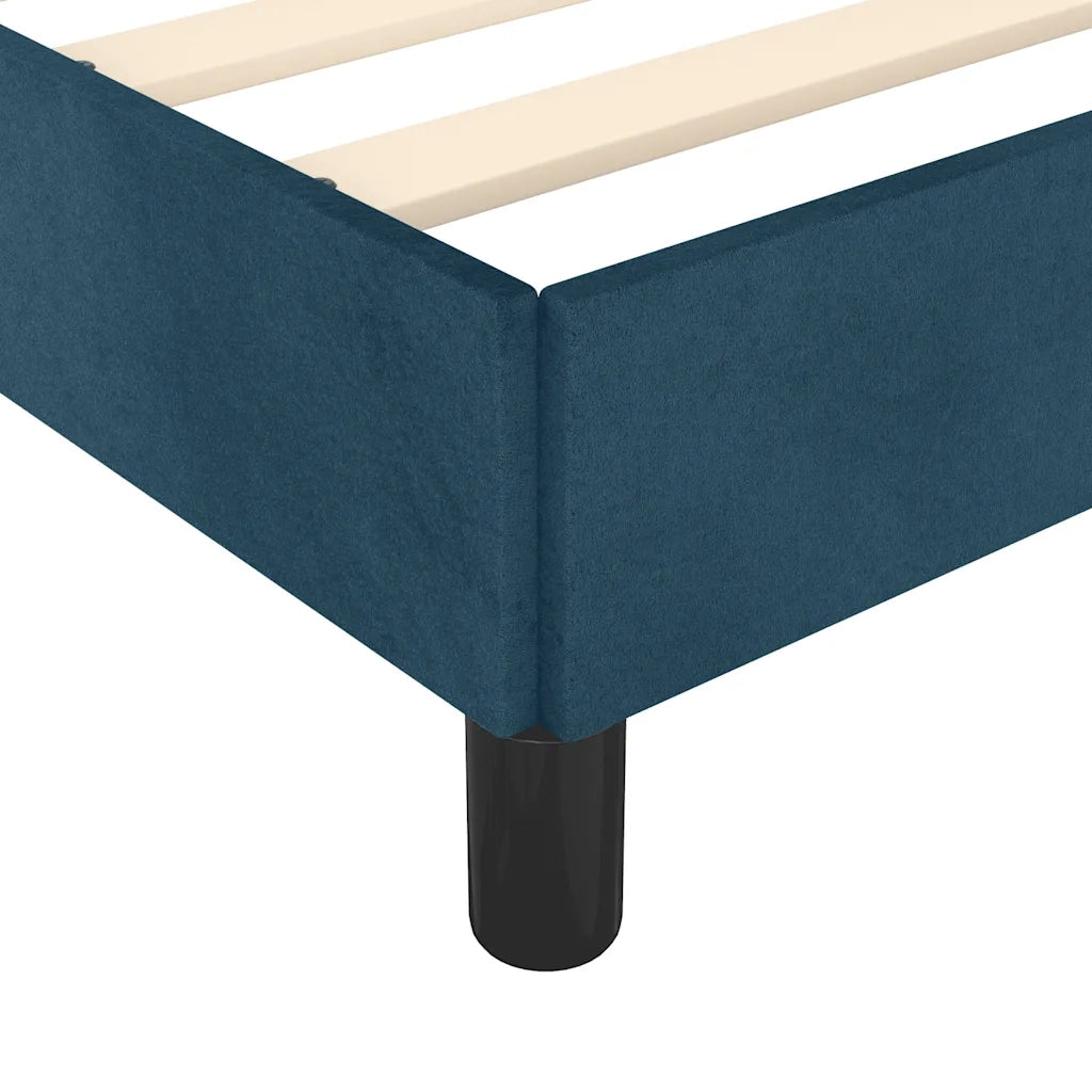 Giroletto senza Materasso-Struttura Letto Blu Scuro 120x190 cm Velluto 261949