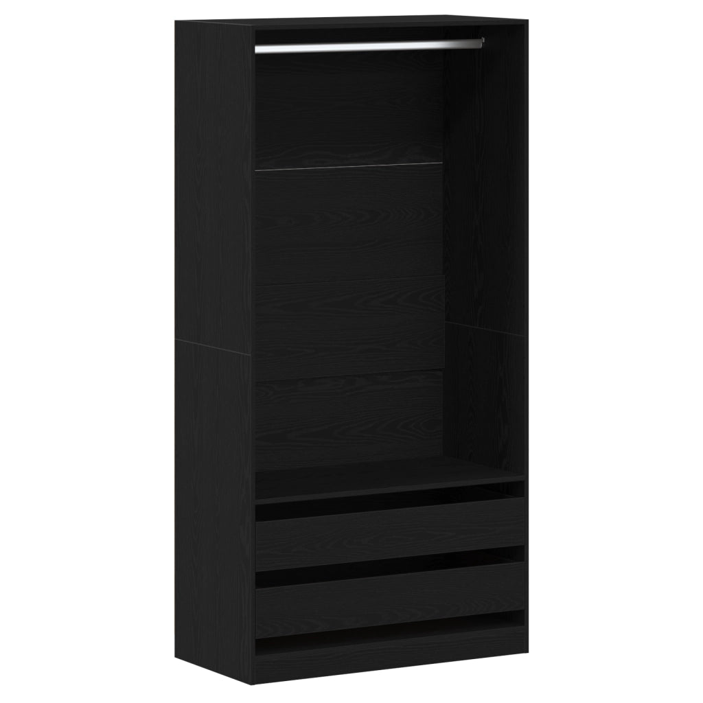 Armadio  Nero Rovere 100x50x200 cm in Legno Ingenerizzato