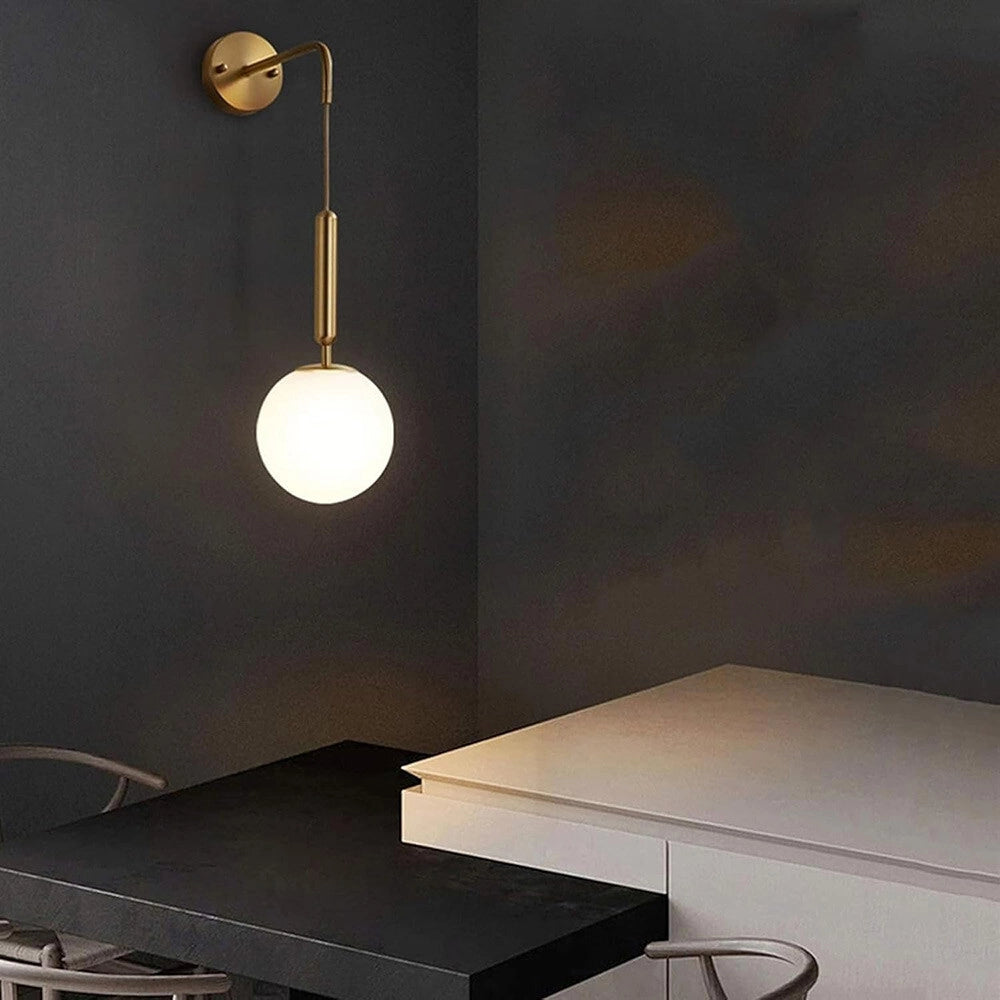 Trade Shop - Applique Lampada A Parete Pendente Stile Contemporaneo Con Attacco G9 Bronzo Interno Aq56 -