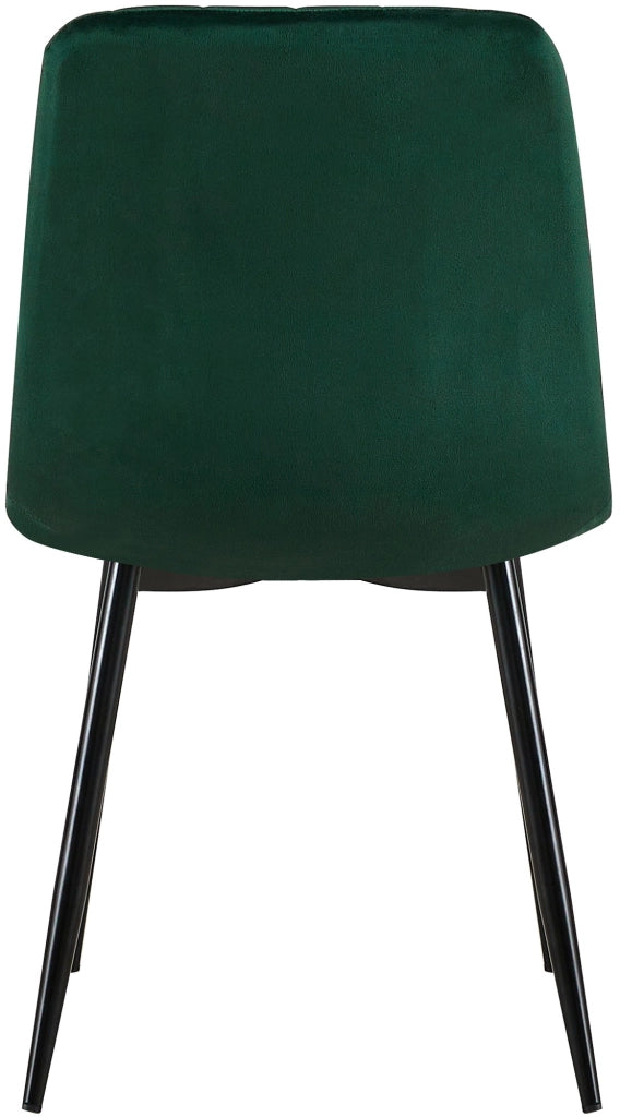 Sedia Dijon in velluto o tessuto Velluto,verde