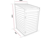 Cestino singolo - 80 x 90 x 135 cm