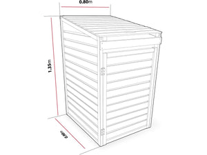 Cestino singolo - 80 x 90 x 135 cm