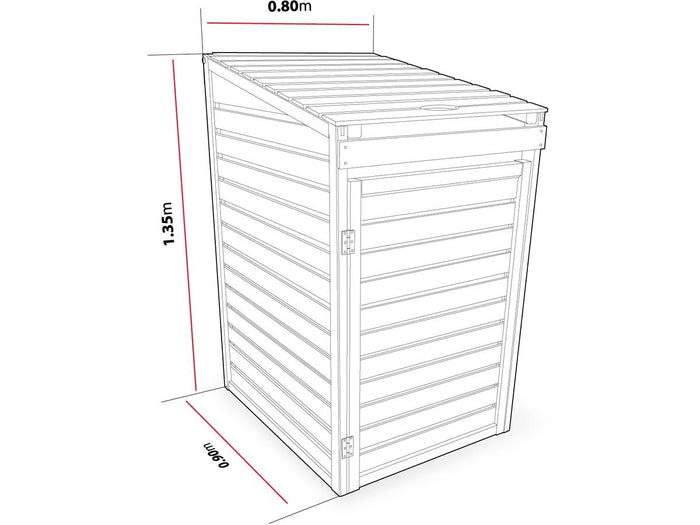 Cestino singolo - 80 x 90 x 135 cm