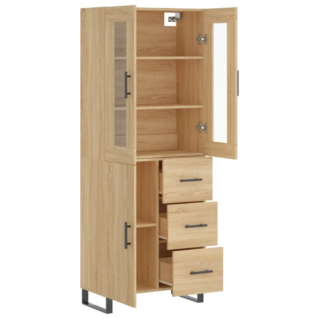 Credenza Rovere Sonoma 69,5x34x180 cm in Legno Multistrato 3198492