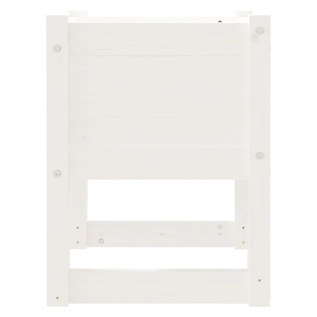 Fioriera rialzata per piante e fiori terrazza giardino 40 x 40 x 52,5 cm legno massello di pino bianco 02_0037574