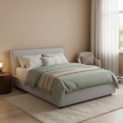 Letto Matrimoniale Brolo, Letto Matrimoniale Sfoderabile Made in Italy, Grigio