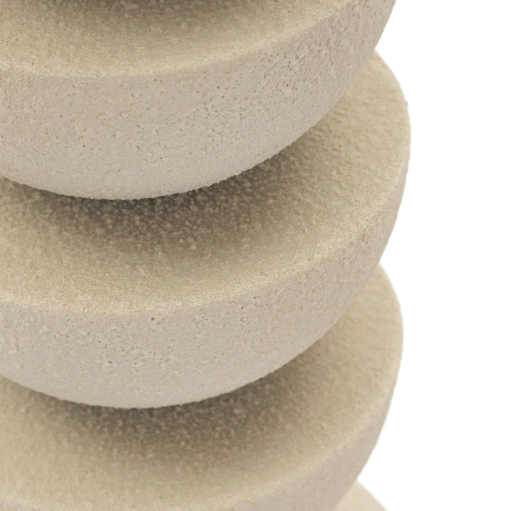 Faratite, Portacandela Sfumatura Colore Struttura Crema, Bianco Crema