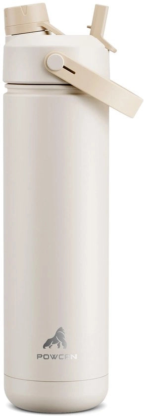 Geïsoleata Olla Acquatica con Stelo a 2 in 1 e Tappo a Sfintrom, rimane fresca per 24 ore, impermeabile, si adatta al supporto del bicchiere dell'auto, olla acquatica in acciaio inox per sport, palestra, viaggi e attività all'aperto.