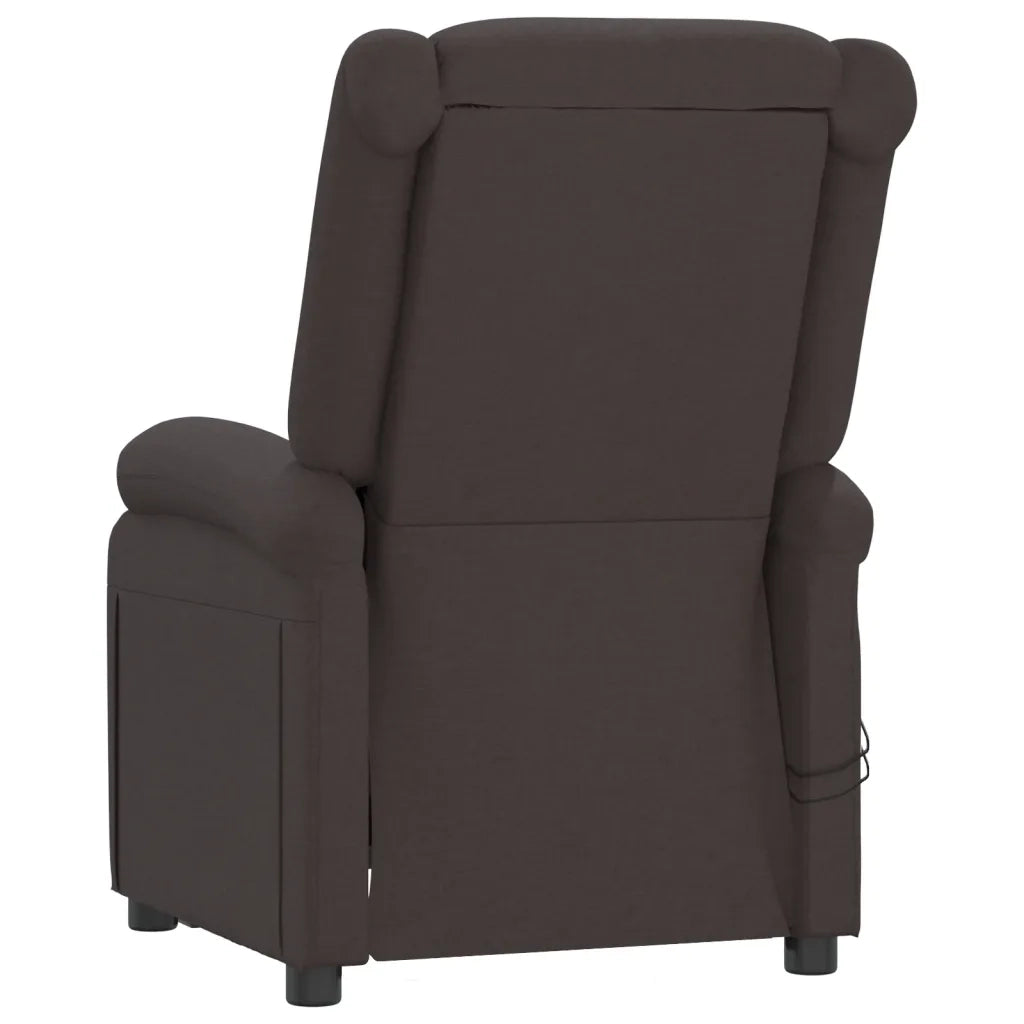Poltrona Elettrica Massaggiante Marrone Scuro in Tessuto cod mxl 32183