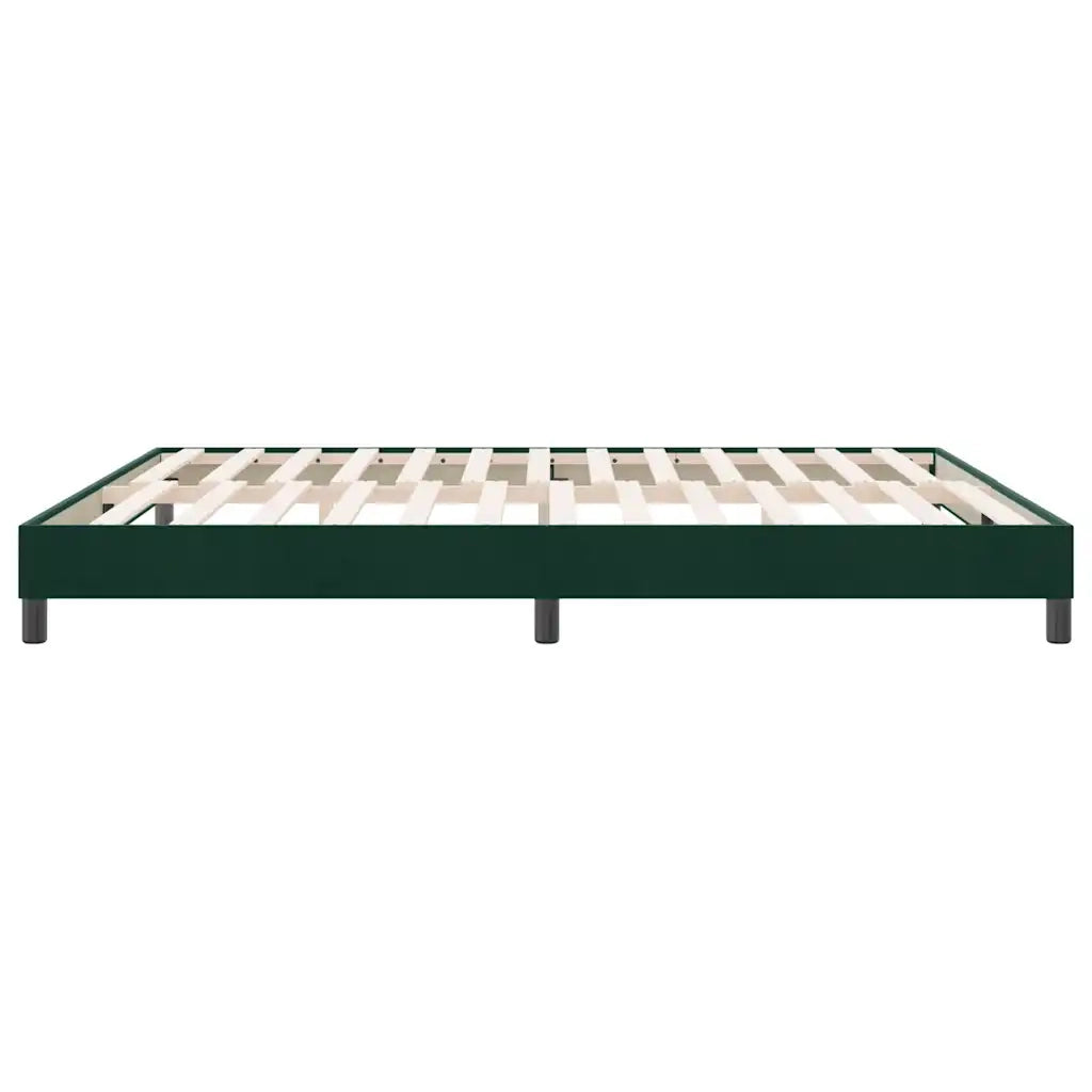 Giroletto senza Materasso Verde Scuro 180x220 cm in Velluto 4101418
