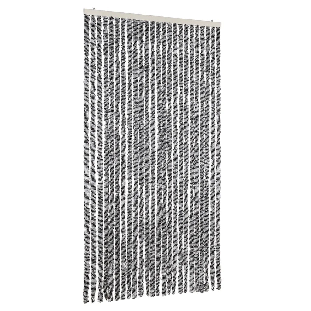 Tenda Antimosche Grigia Nera e Bianca 100x230 cm in Ciniglia CFW6662771