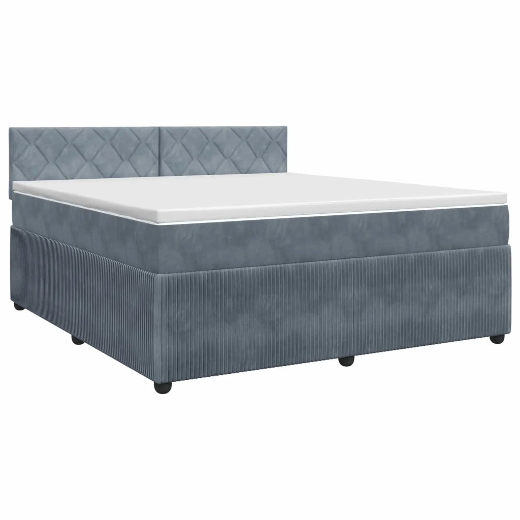Letto box spring con materasso Grigio Scuro 140 x 190 cm 3451680