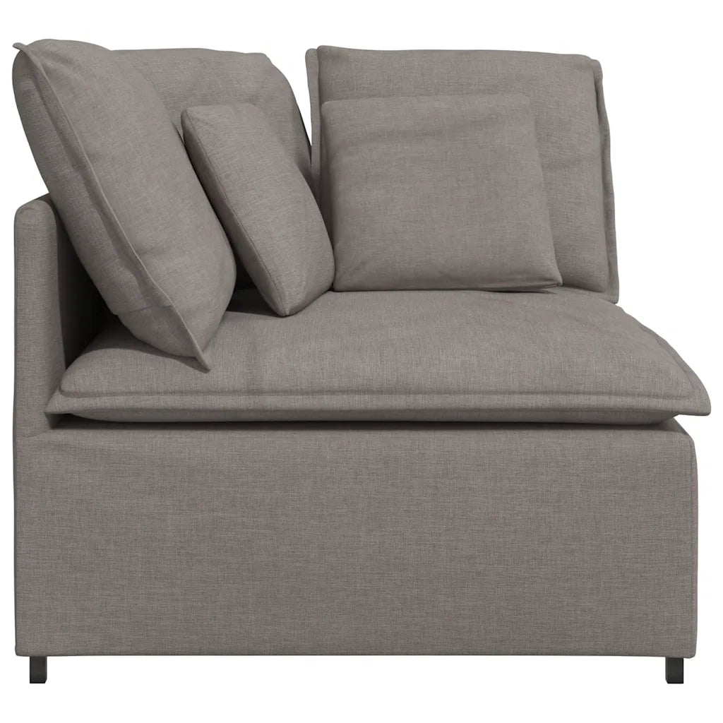 Modulo Angolare Divano Modulare con Cuscini Tortora 100 cm 4104452