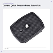 Supporto di rilascio rapido per fotocamera - Adattatore per treppiedi - Leggero - Compatibile con Velbon - Adatto per fotocamere