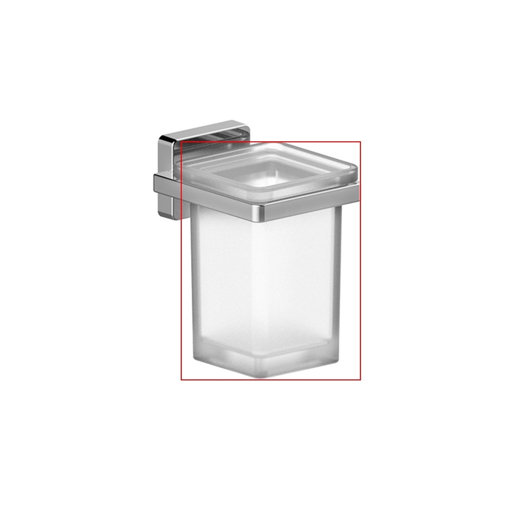 Bicchiere di ricambio in vetro satinato per serie cubo