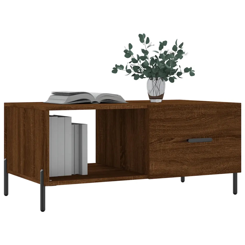 Tavolino da salotto | Tavolino da caff¨¨ | Tavolino da Soggiorno Rovere Marrone 90x50x40cm Legno Multistrato