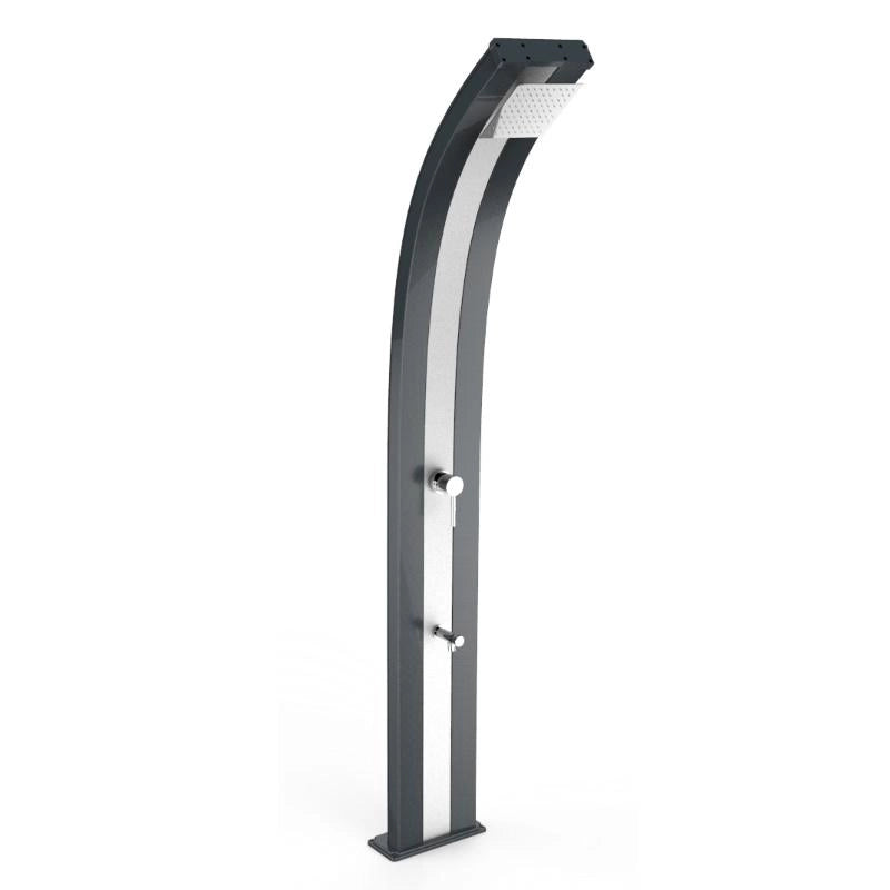 Doccia Tradizionale Dada In Alluminio Con Miscelatore E Lavapiedi Colore Antrcite/Inox Cv-D325/7016-I