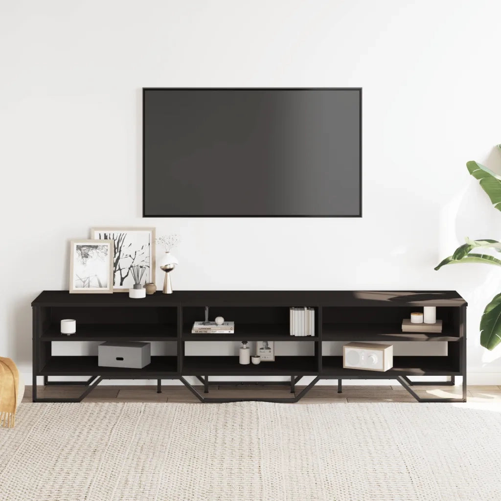 Mobile Porta TV Nero 180x34x41 cm in Legno Multistrato 848574