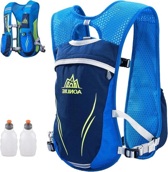 Zak da Sport per Trail Running Ultraleggera 55 l Blu - Kit Idratante per Ciclismo da Maratona - con Ossigenatori d'Acqua.