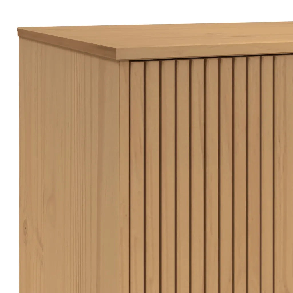 Armadio OLDEN Marrone 76,5x53x172 cm in Legno Massello di Pino CFW9583854