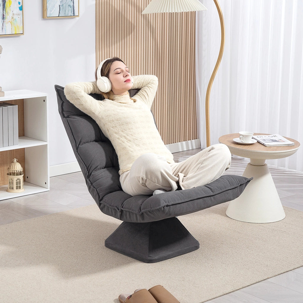 Poltrona Relax Sedia Girevole ¨C zephmum ¨C Grigio 62x70x95