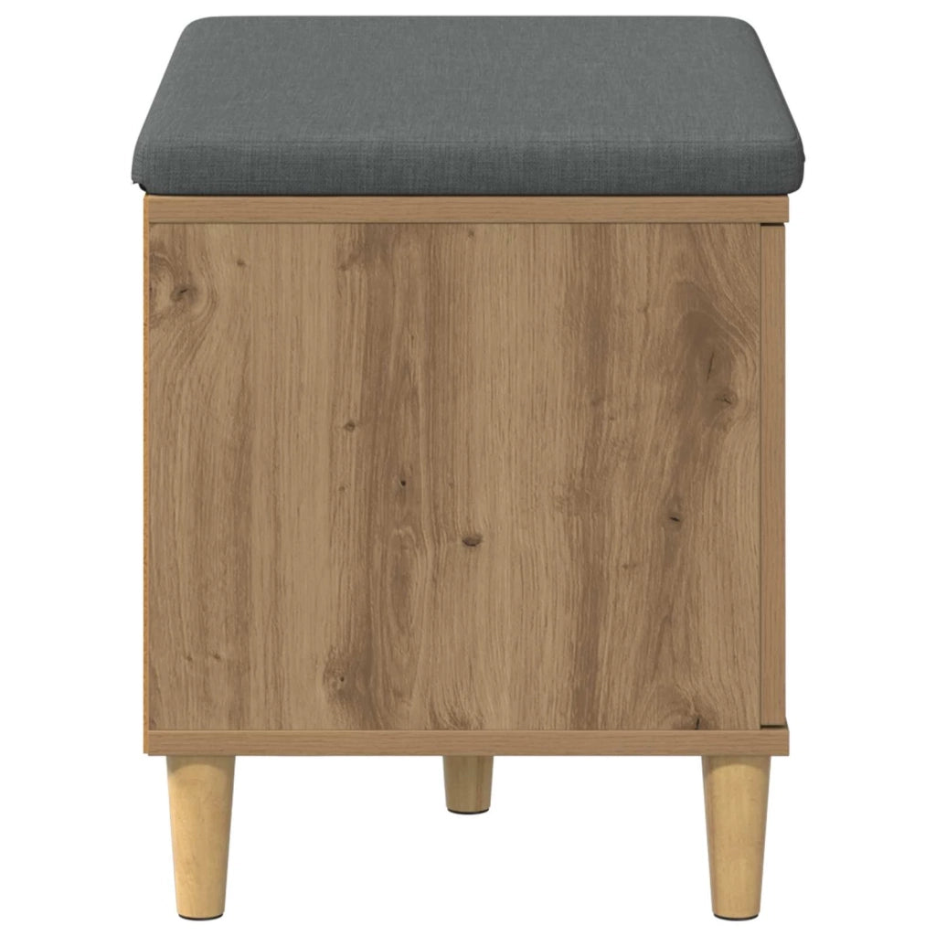 Panca per scarpe con cuscino Rovere Artigianale 60 x 38 x 46 cm 906145