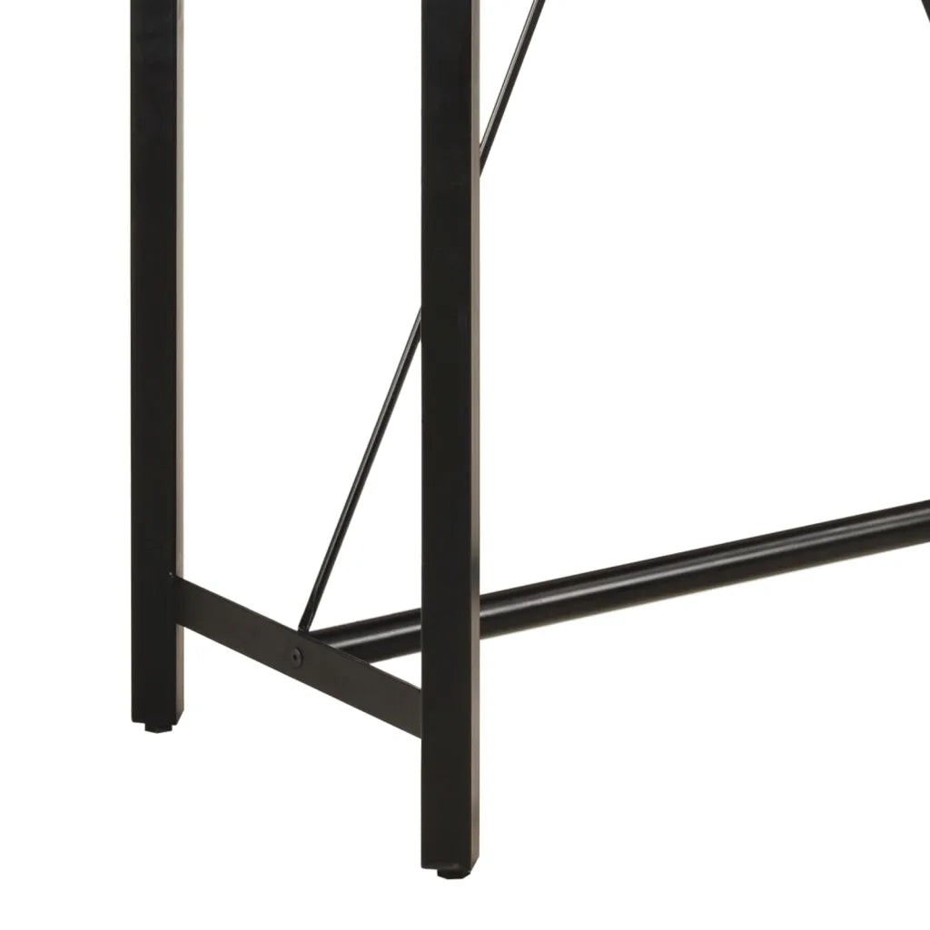 Tavolino da Bar 150x70x107 cm Legno Massello di Mango e Ferro 356382