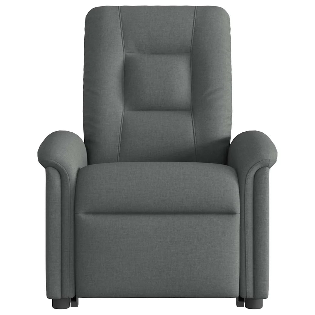 Poltrona Alzapersona Reclinabile Elettrica Grigio Scuro Tessuto