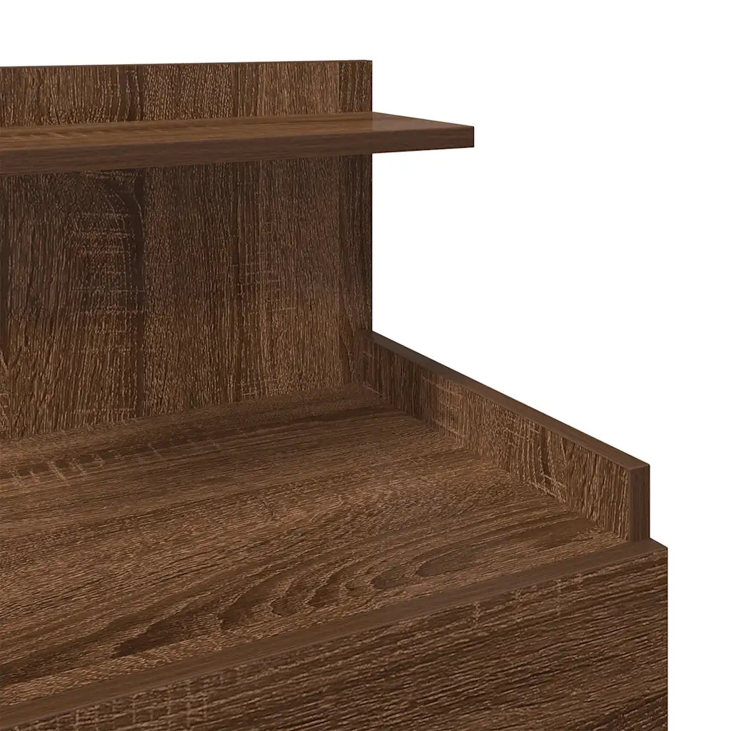 Comodini 2 pz con 2 cassetti in rovere marrone 40x36,5x62 cm 858645