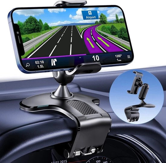 Otturatore per telefono mobile da auto - cruscotto e parabrezza - 360 gradi girevole - compatibile con tutti i modelli - dimensioni da 40 a 70 pollici