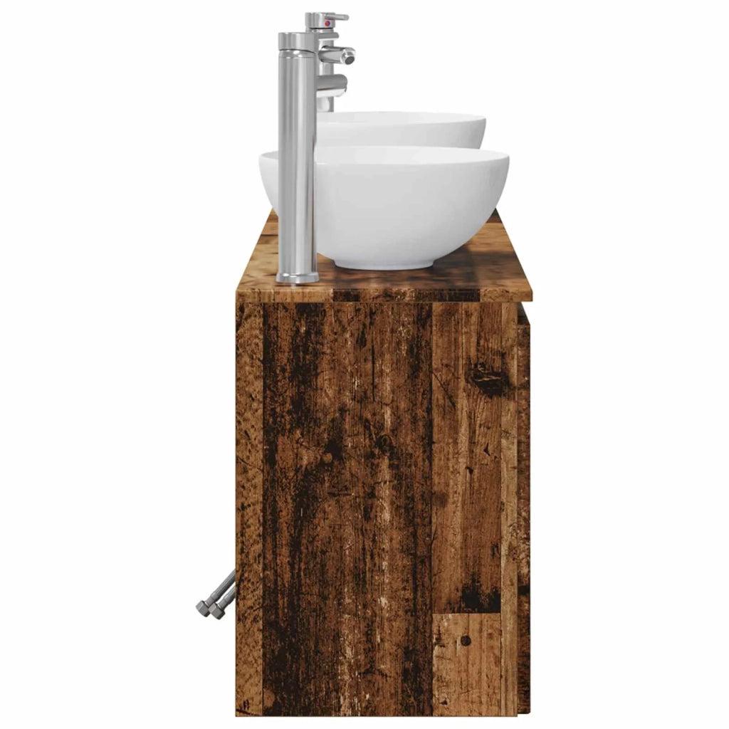 Set di Armadi da Bagno 3 pz Legno antico 49,5 x 41 x 64,5 cm 3405635