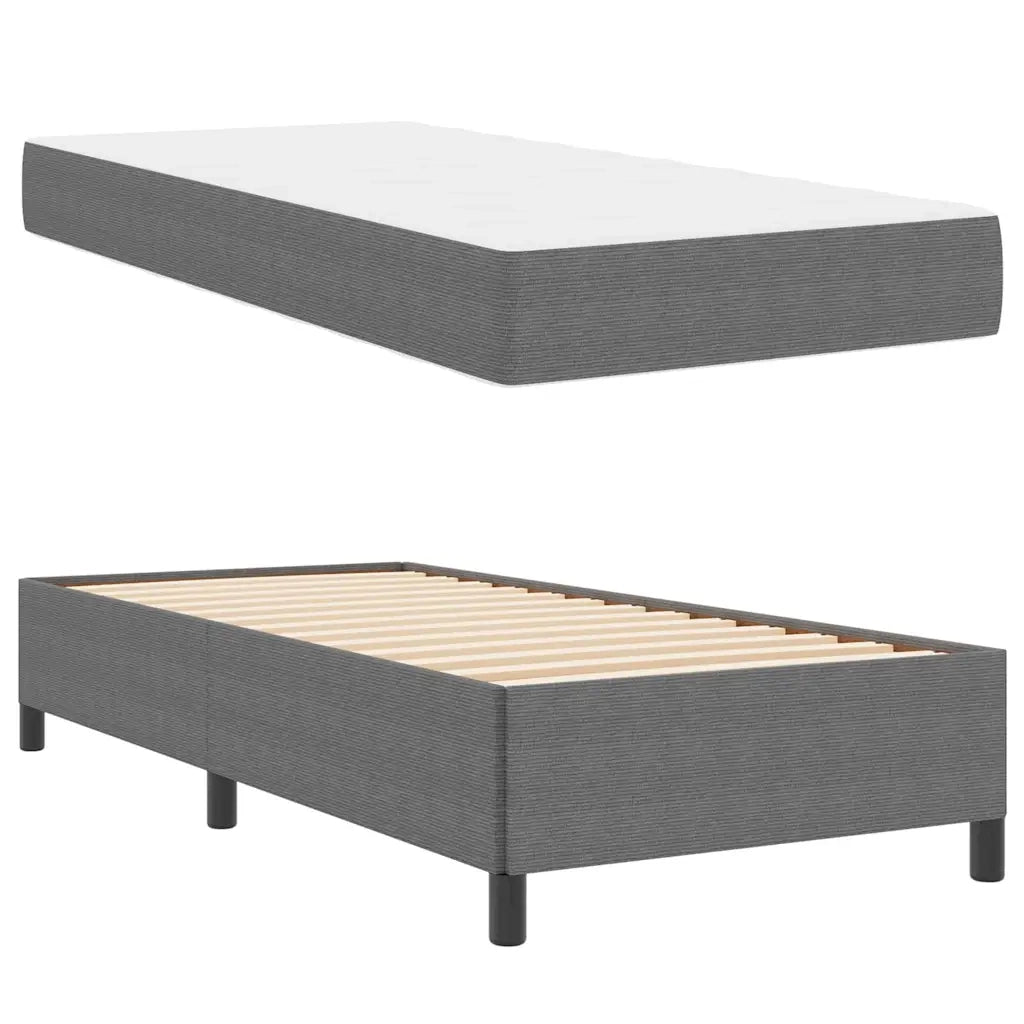 Struttura del letto-Giroletto Grigio chiaro 100 x 200 cm Tessuto 128992
