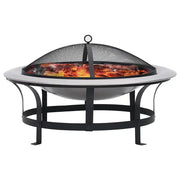 Braciere da Giardino con Griglia in Acciaio Inox 76 cm 46530