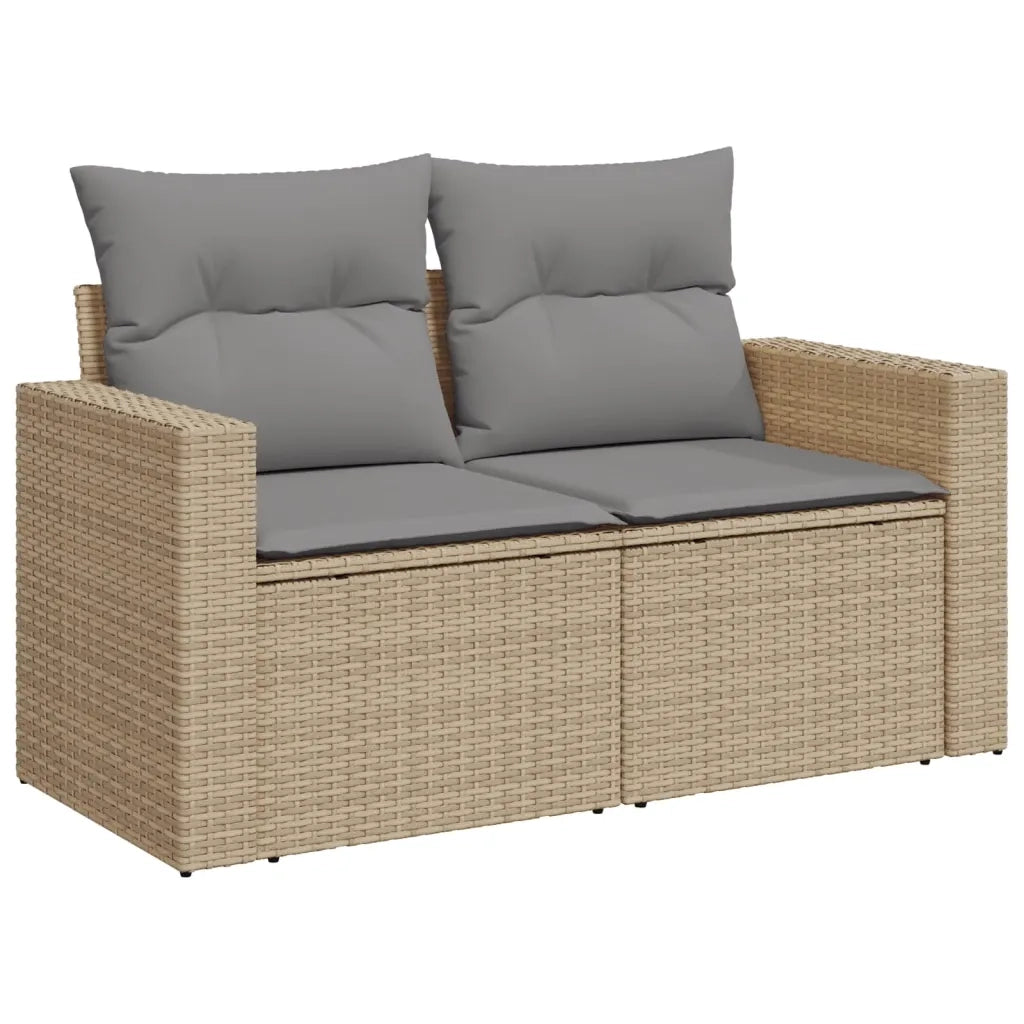Divano da Giardino con Cuscini a 2 Posti Beige in Polyrattancod mxl 87100