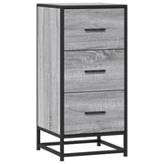 Credenza | Madia | Buffet da pranzo | Armadio da pranzo Grigio Sonoma 35,5x35x76 cm in Truciolato e Metallo