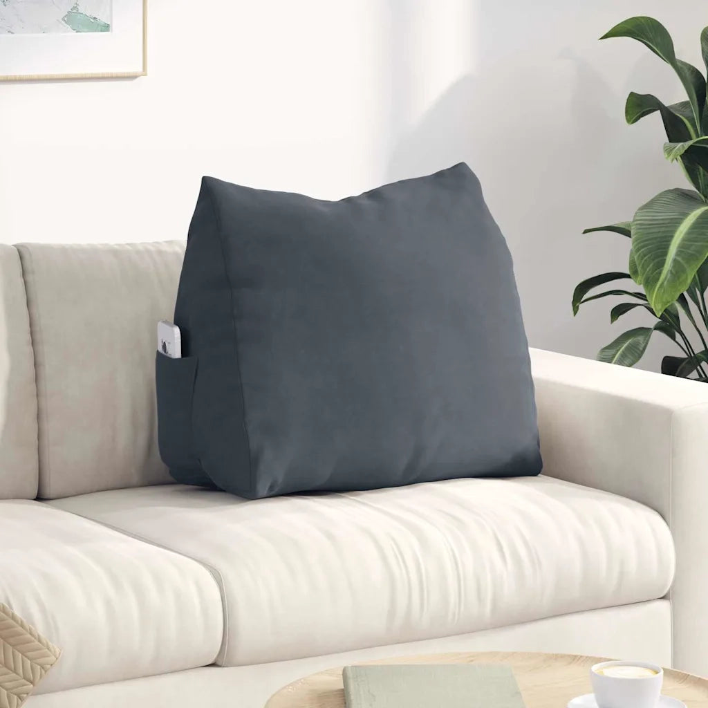 Cuscino per Schiena Grigio scuro 60 x 20 x 50 cm