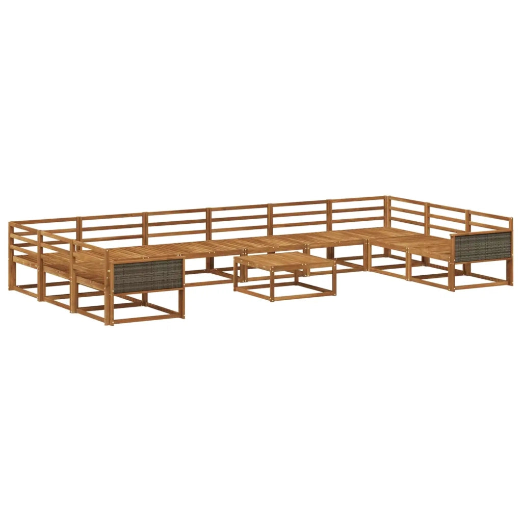 Set di divani da esterno 11 pcs Naturale 3382937