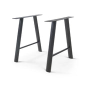 Set di 2 Gambe Hullem per Mobili 'Fai da Te' con Profili Ovali in Acciaio 72 x 70 x 10 cm - Nero [en.casa]