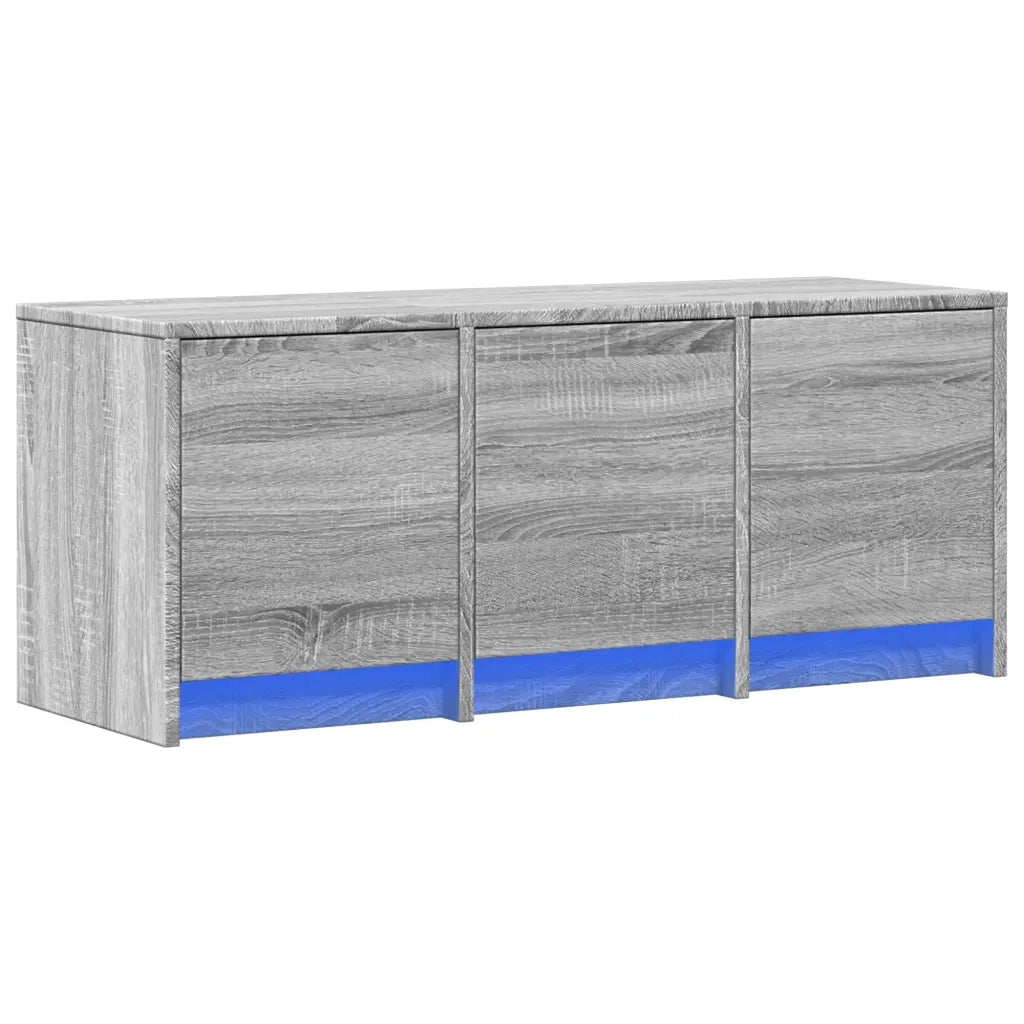 Mobile Porta TV con LED Grigio Sonoma 97x34x40 cm in Truciolato