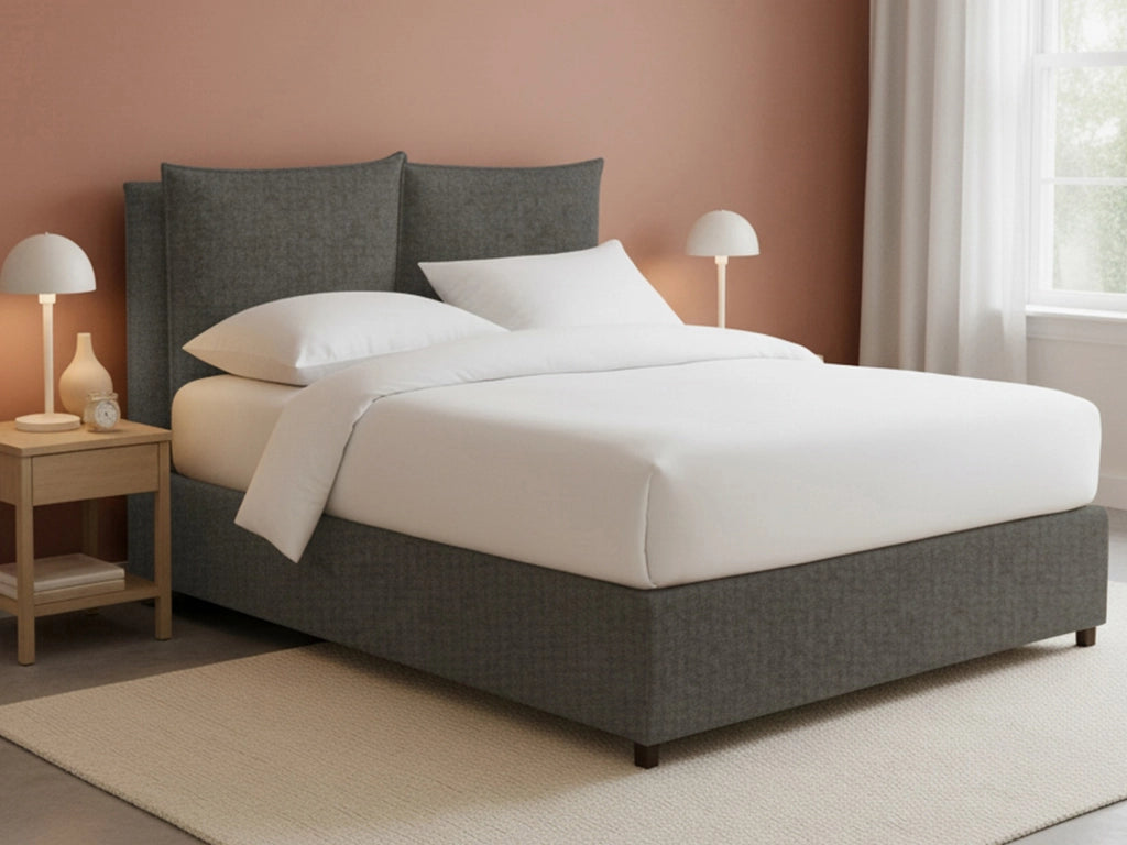 Falmouth, Letto Piazza e Mezza Sfoderabile Made in Italy, Grigio Tortora