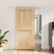 Porta scorrevole Naturale e Bianco 95 x 210 cm 3444961