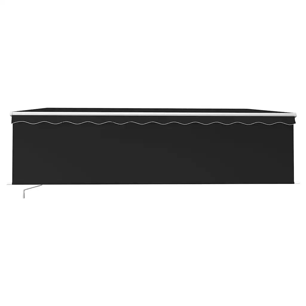 Tenda Sole Retrattile Manuale Parasole LED 5x3m Antracite 3069344