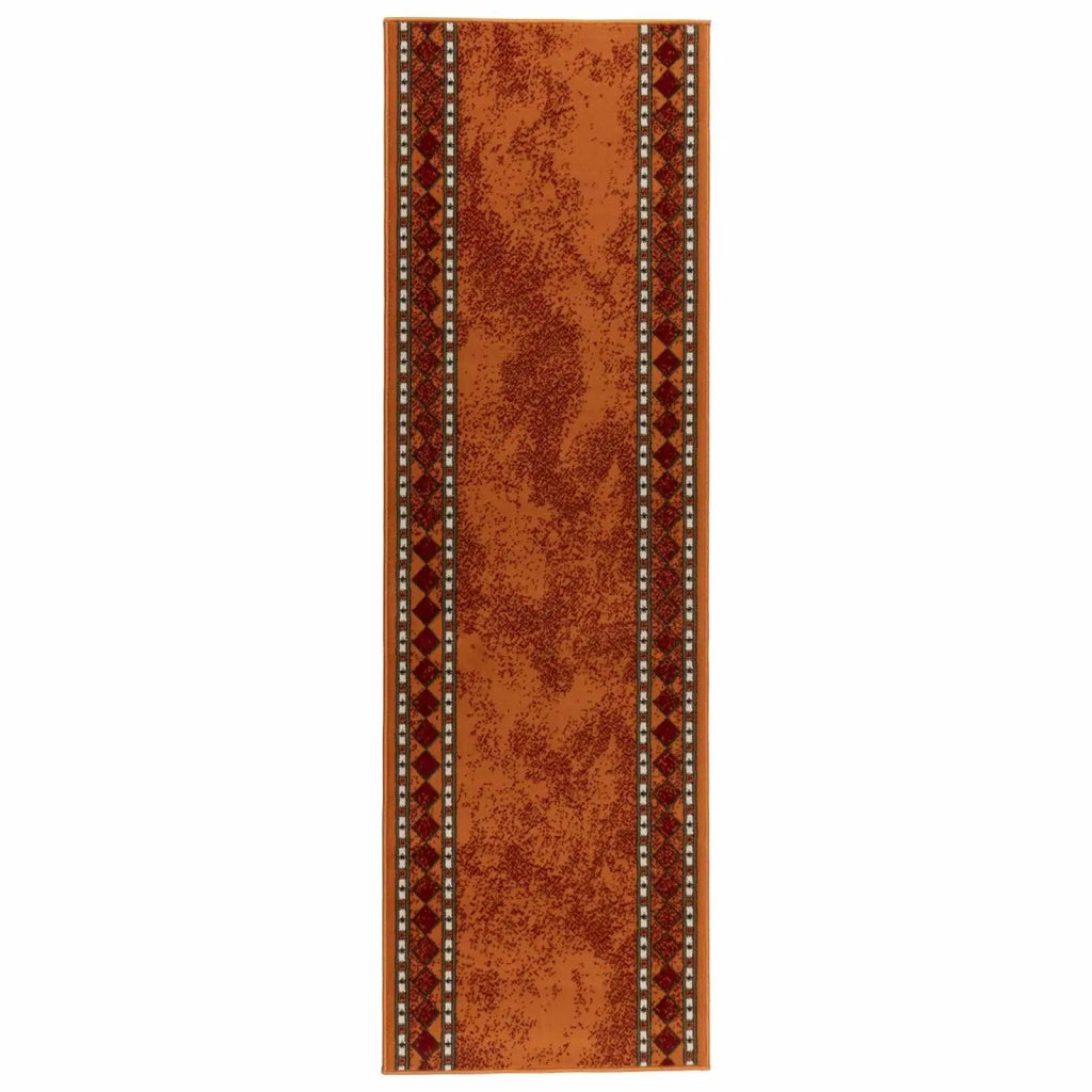 Tappeto Runner FLORNES Tessuto Arancione 80 x 400 cm PP 7 mm 42057224