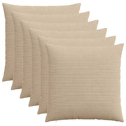Federa 6 pcs HEERLEN Tortora 80 x 80 cm corduroy 913604