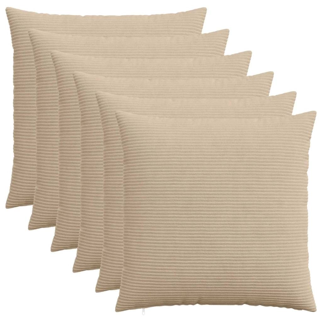 Federa 6 pcs HEERLEN Tortora 80 x 80 cm corduroy 913604
