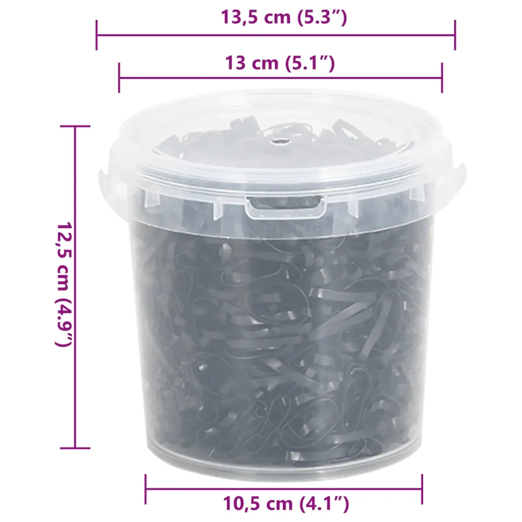 Elastici per Trecce Cavallo 1500 pz Neri in Silicone 172494